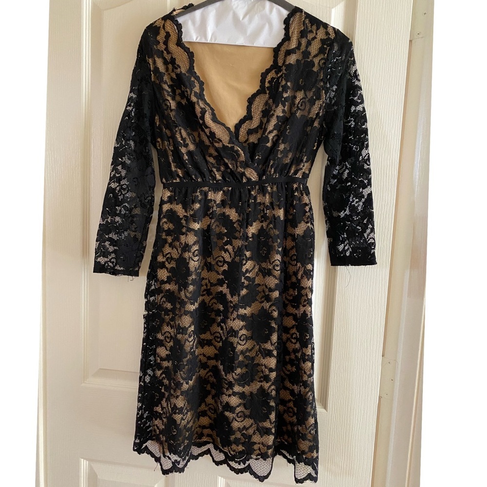Max Studio Black Lace Mini Dress Size S